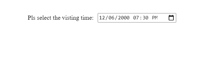 screenshot image of HTML input type datetime
